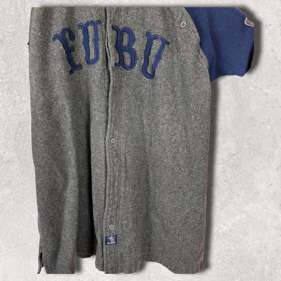 Vintage 90s Fubu Button down shacket shirt jacket - Picture 6 of 7